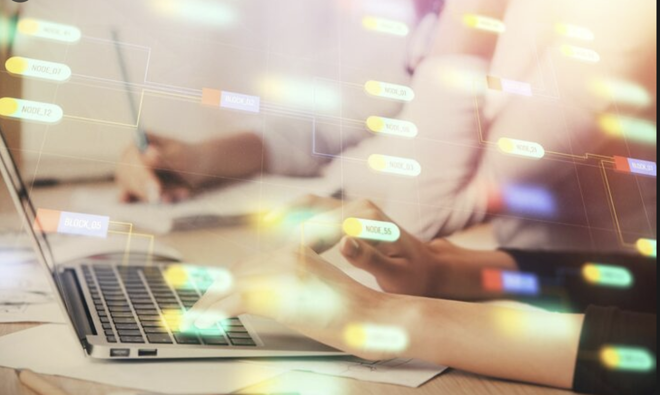 Red interconectada de hubs y nodos representando el ecosistema colaborativo de Talentia